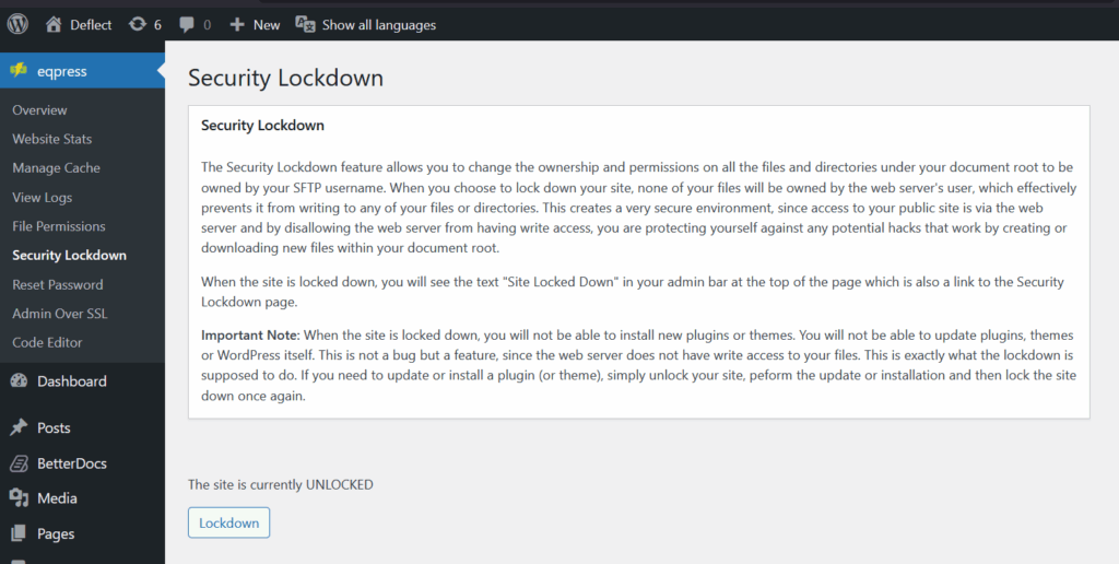 security lockdown
