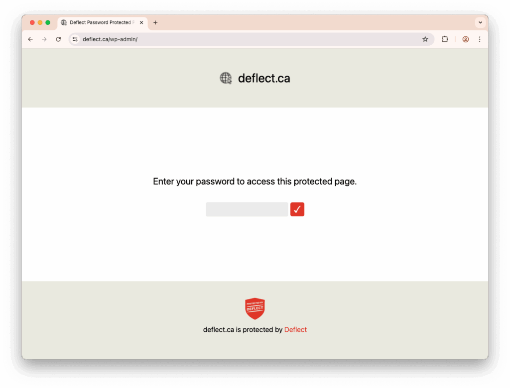 Banjax Password Protected Page
